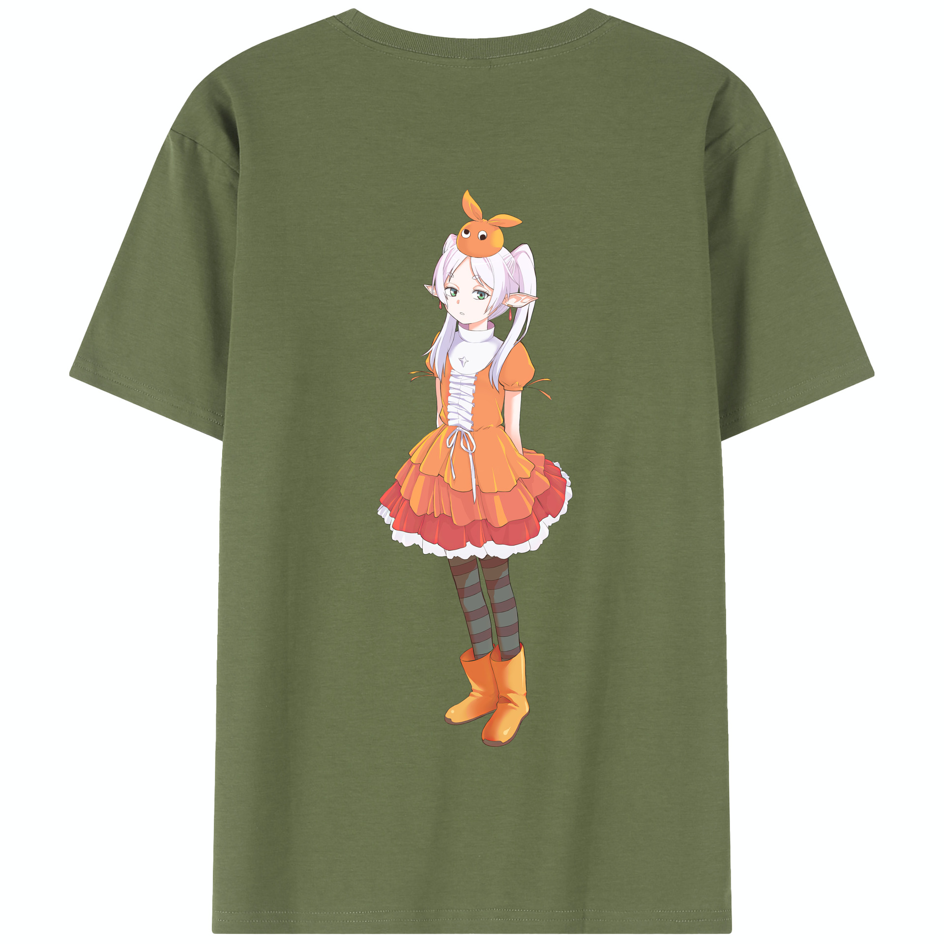 （画像用） 葬送のフリーレン Frieren 綿100％半袖Tシャツ（背面プリント）